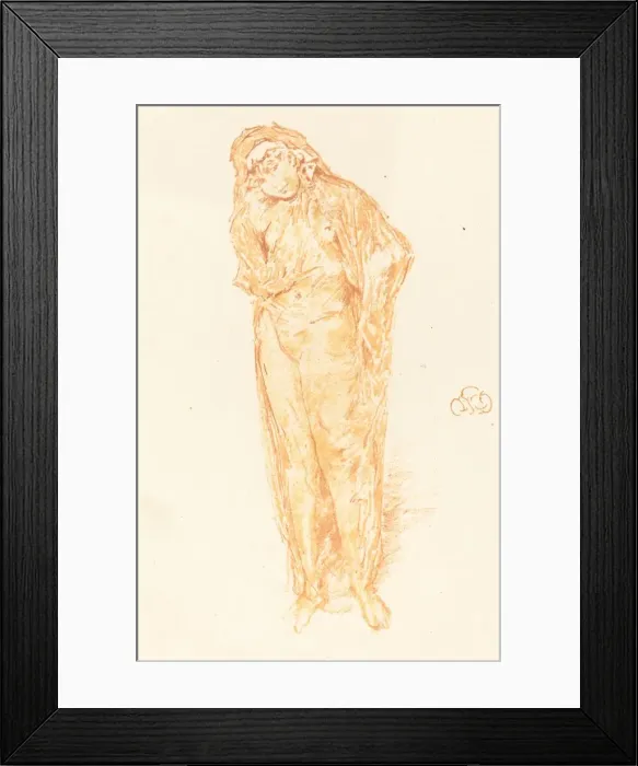 Framed Print : Draped Figure, Standing, 1891. Creator: James Abbott McNeill Whistler Framed Print : Draped Figure, Standing, 1891. Creator: James Abbott McNeill Whistler
