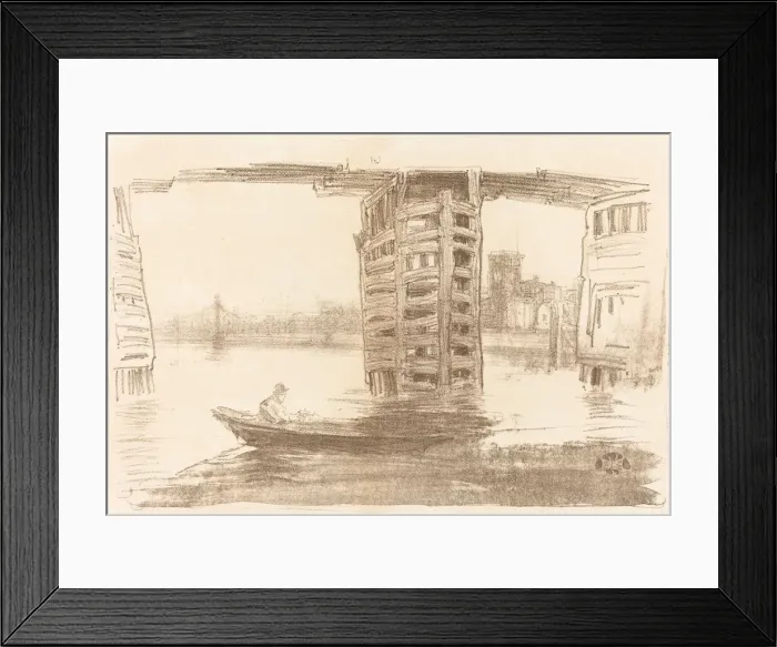 Framed Print : The Broad Bridge, 1878. Creator: James Abbott McNeill Whistler Framed Print : The Broad Bridge, 1878. Creator: James Abbott McNeill Whistler