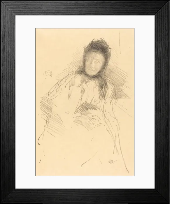 Framed Print : Unfinished Sketch of Lady Haden, 1895. Creator: James Abbott McNeill Whistler Framed Print : Unfinished Sketch of Lady Haden, 1895. Creator: James Abbott McNeill Whistler