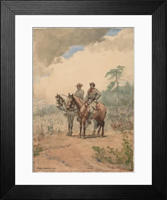 Framed Print : Two Scouts, 1887. Creator: Winslow Homer Framed Print : Two Scouts, 1887. Creator: Winslow Homer