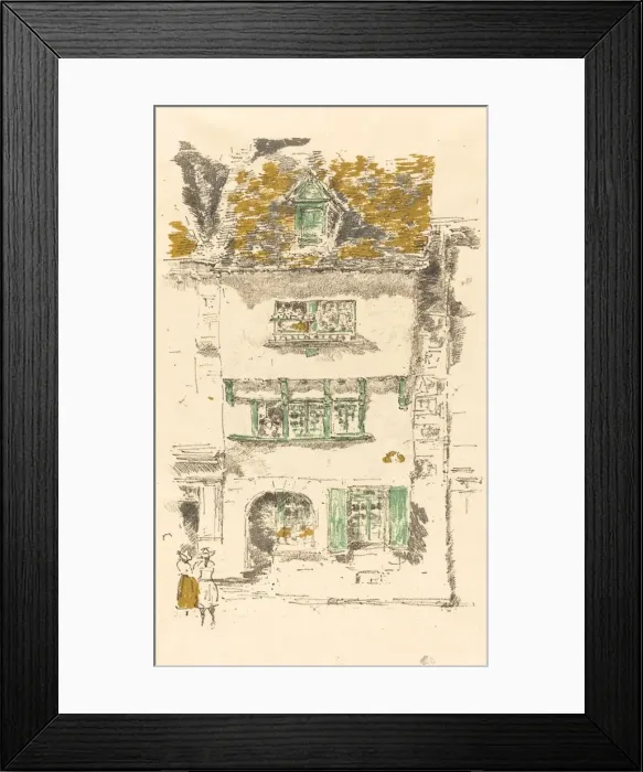 Framed Print : Yellow House, Lannion, 1893. Creator: James Abbott McNeill Whistler Framed Print : Yellow House, Lannion, 1893. Creator: James Abbott McNeill Whistler