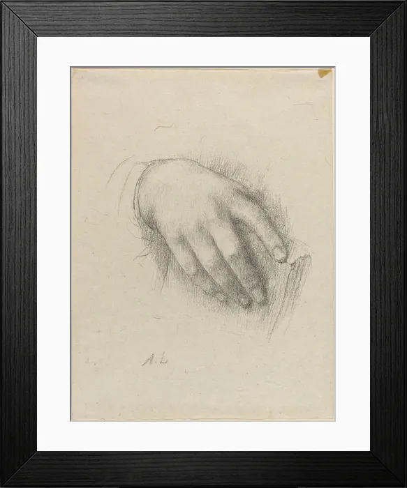 Framed Print : The Hand of the Artists Daughter. Creator: Alphonse Legros Framed Print : The Hand of the Artists Daughter. Creator: Alphonse Legros
