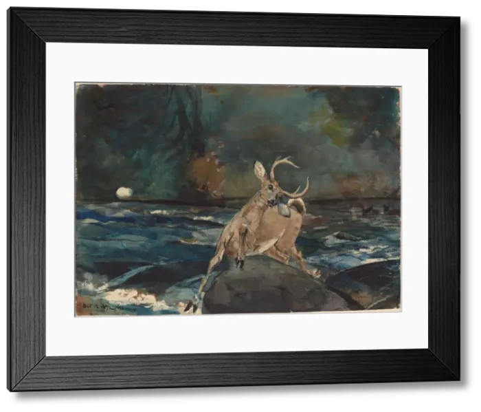 Framed Print : A Good Shot, Adirondacks, 1892. Creator: Winslow Homer Framed Print : A Good Shot, Adirondacks, 1892. Creator: Winslow Homer