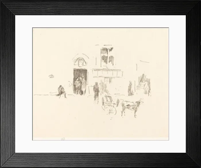 Framed Print : Gaiety Stage Door, 1879 / 1887. Creator: James Abbott McNeill Whistler Framed Print : Gaiety Stage Door, 1879 / 1887. Creator: James Abbott McNeill Whistler