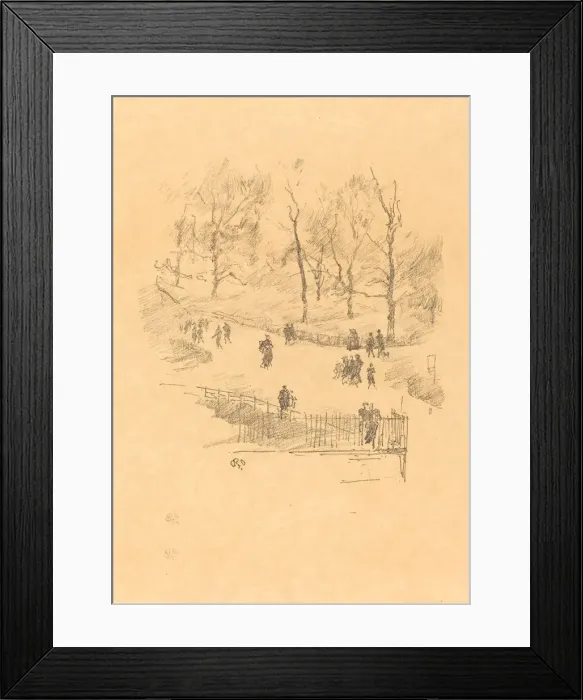 Framed Print : Kensington Gardens, 1896. Creator: James Abbott McNeill Whistler Framed Print : Kensington Gardens, 1896. Creator: James Abbott McNeill Whistler