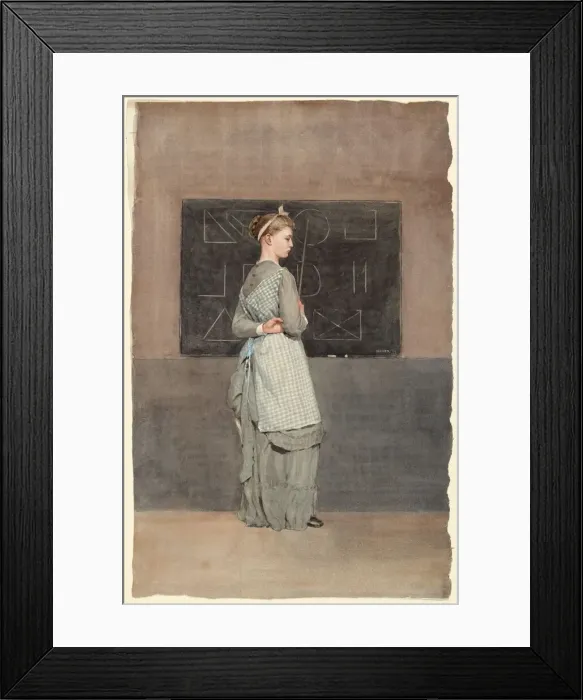 Framed Print : Blackboard, 1877. Creator: Winslow Homer Framed Print : Blackboard, 1877. Creator: Winslow Homer