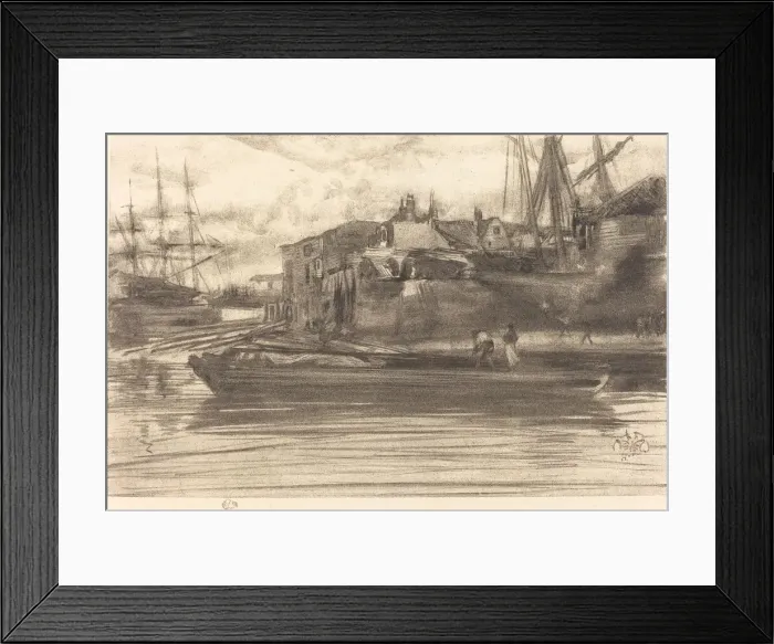 Framed Print : Limehouse, 1878. Creator: James Abbott McNeill Whistler Framed Print : Limehouse, 1878. Creator: James Abbott McNeill Whistler