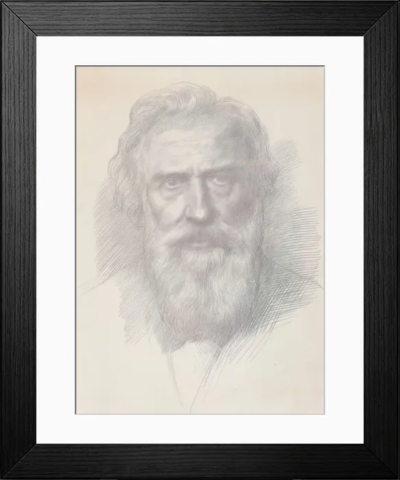 Framed Print : Self-Portrait, c. 1895. Creator: Alphonse Legros Framed Print : Self-Portrait, c. 1895. Creator: Alphonse Legros