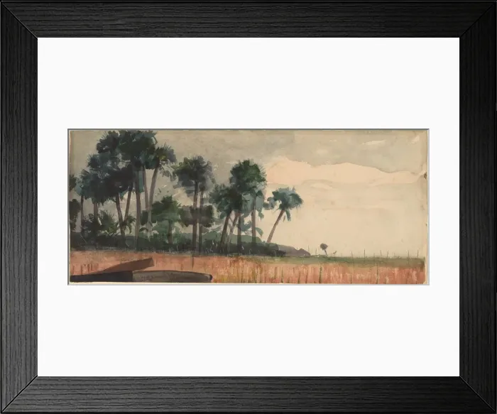 Framed Print : Palm Trees, Red, 1890. Creator: Winslow Homer Framed Print : Palm Trees, Red, 1890. Creator: Winslow Homer
