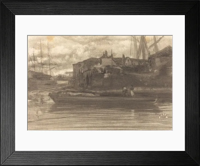 Framed Print : Limehouse, 1878. Creator: James Abbott McNeill Whistler Framed Print : Limehouse, 1878. Creator: James Abbott McNeill Whistler