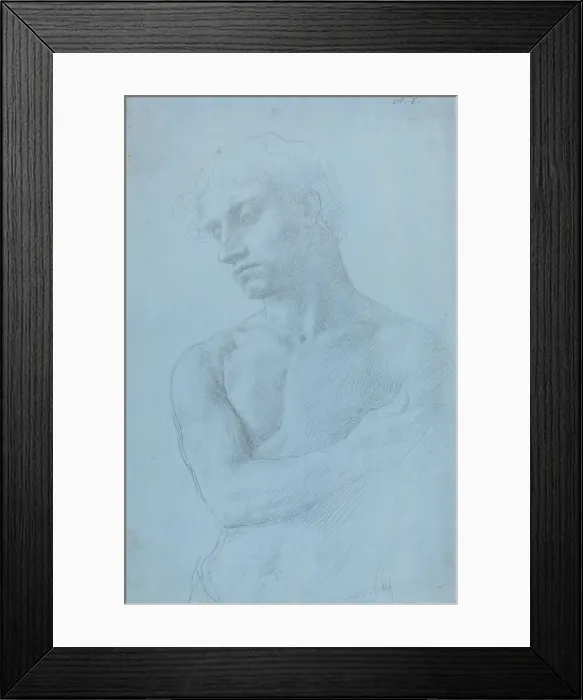 Framed Print : Bust of Nude Man. Creator: Alphonse Legros Framed Print : Bust of Nude Man. Creator: Alphonse Legros