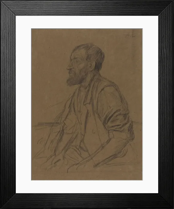 Framed Print : Study of a Workman. Creator: Alphonse Legros Framed Print : Study of a Workman. Creator: Alphonse Legros