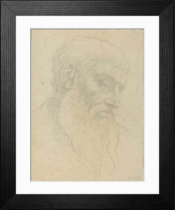 Framed Print : Study of a Head. Creator: Alphonse Legros Framed Print : Study of a Head. Creator: Alphonse Legros