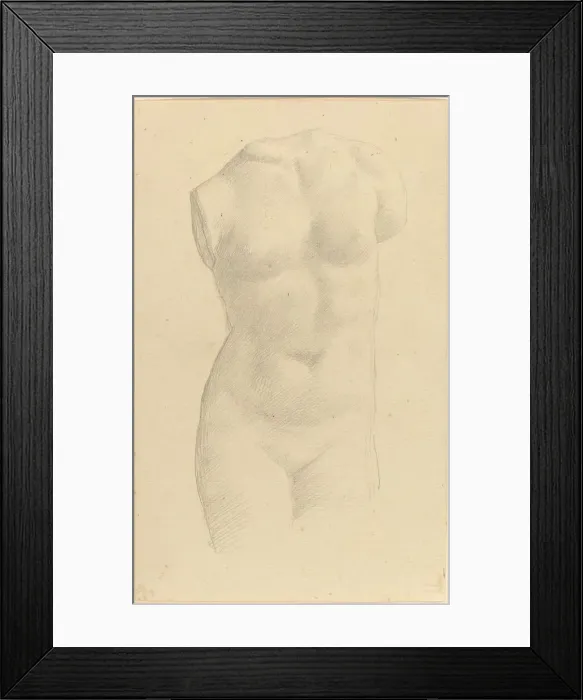 Framed Print : Torso. Creator: Alphonse Legros Framed Print : Torso. Creator: Alphonse Legros