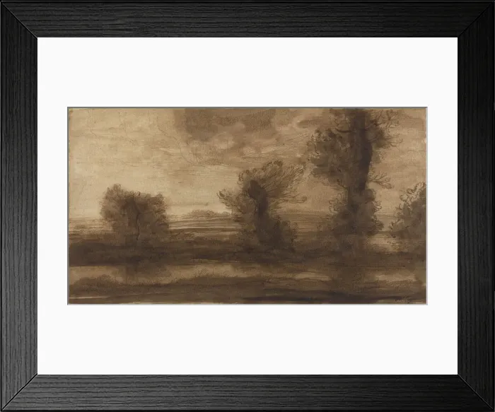 Framed Print : In the Marshes. Creator: Alphonse Legros Framed Print : In the Marshes. Creator: Alphonse Legros