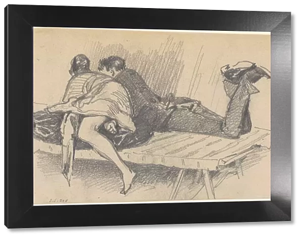 Couple on a Cot, c. 1874-1877. Creator: John Singer Sargent