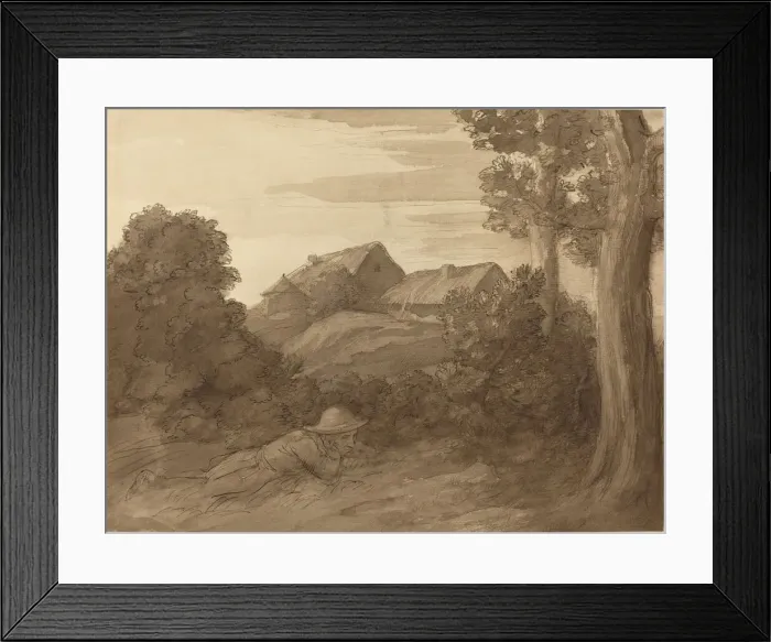 Framed Print : Claudes Farm. Creator: Alphonse Legros Framed Print : Claudes Farm. Creator: Alphonse Legros