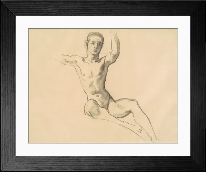 Framed Print : Study for Figure above Music, 1919-1920. Creator: John Singer Sargent Framed Print : Study for Figure above Music, 1919-1920. Creator: John Singer Sargent