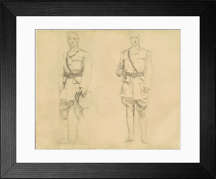 Framed Print : Studies of Generals Plumer and Haig for General Officers of World War I Framed Print : Studies of Generals Plumer and Haig for General Officers of World War I