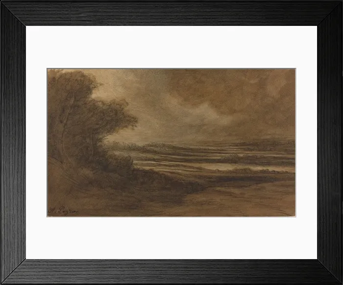 Framed Print : Countryside of Burgundy [recto]. Creator: Alphonse Legros