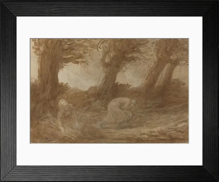 Framed Print : Clap of Thunder [recto]. Creator: Alphonse Legros