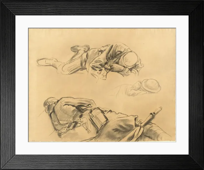 Framed Print : Studies for Gassed, 1918-1919. Creator: John Singer Sargent Framed Print : Studies for Gassed, 1918-1919. Creator: John Singer Sargent