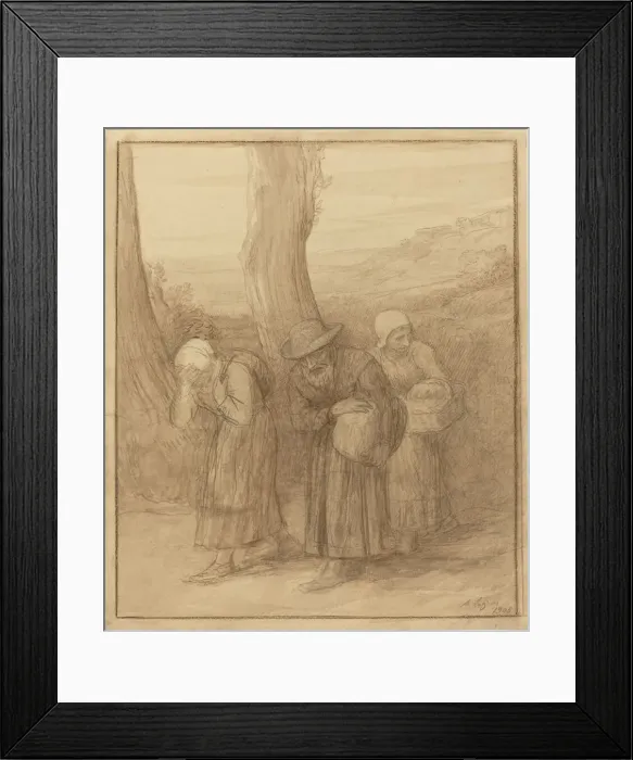 Framed Print : The Departure, 1905. Creator: Alphonse Legros Framed Print : The Departure, 1905. Creator: Alphonse Legros