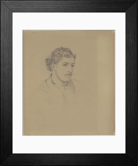 Framed Print : Man with Curly Hair, 1872. Creator: John Singer Sargent Framed Print : Man with Curly Hair, 1872. Creator: John Singer Sargent