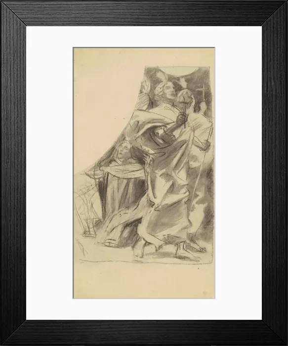 Framed Print : Study for Triumph of Religion, c. 1903-1916. Creator: John Singer Sargent