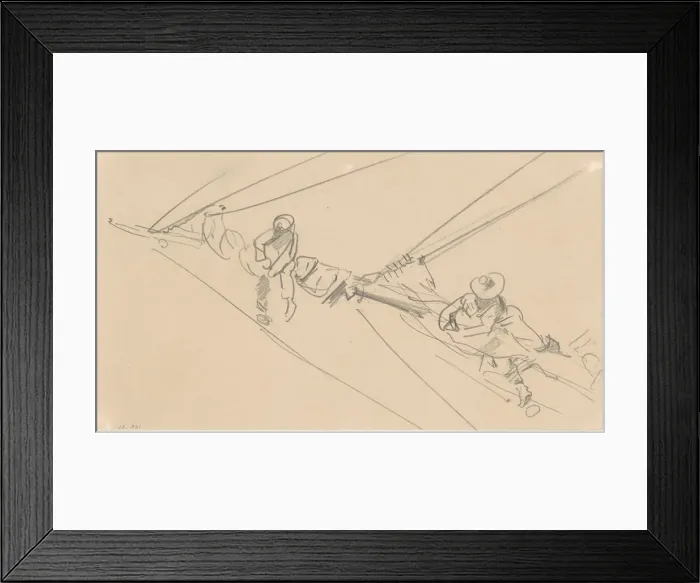 Framed Print : Men on a Spar, c. 1876. Creator: John Singer Sargent Framed Print : Men on a Spar, c. 1876. Creator: John Singer Sargent