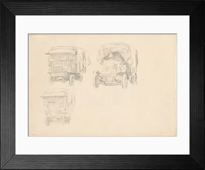 Framed Print : Trucks [recto], 1918. Creator: John Singer Sargent