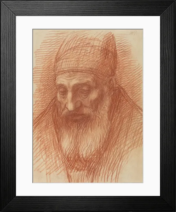 Framed Print : Head of a Priest. Creator: Alphonse Legros Framed Print : Head of a Priest. Creator: Alphonse Legros