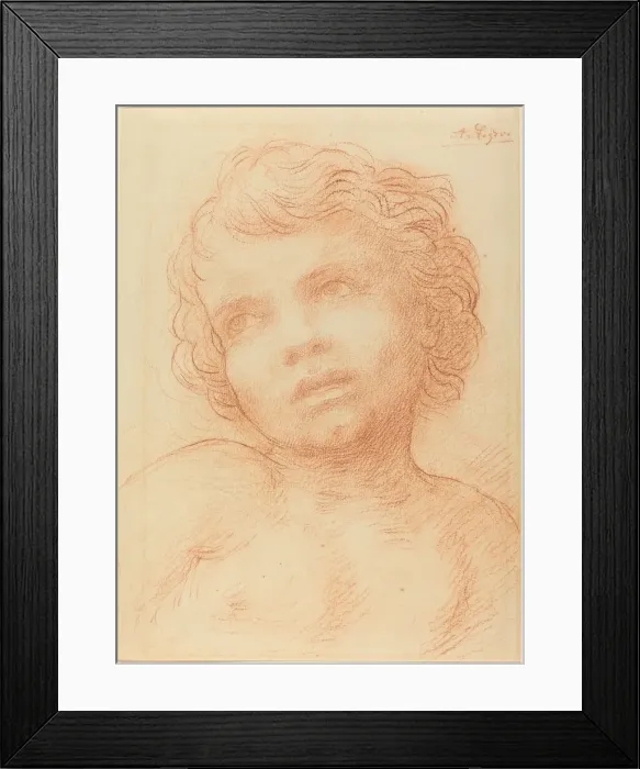 Framed Print : Head of a Child. Creator: Alphonse Legros Framed Print : Head of a Child. Creator: Alphonse Legros