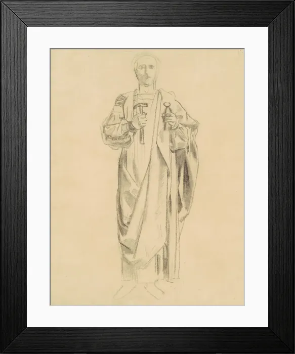 Framed Print : Study for Dogma of the Redemption: Frieze of Angels'[recto], 1895-1903