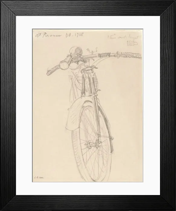 Framed Print : Motorcycle, 1918. Creator: John Singer Sargent Framed Print : Motorcycle, 1918. Creator: John Singer Sargent