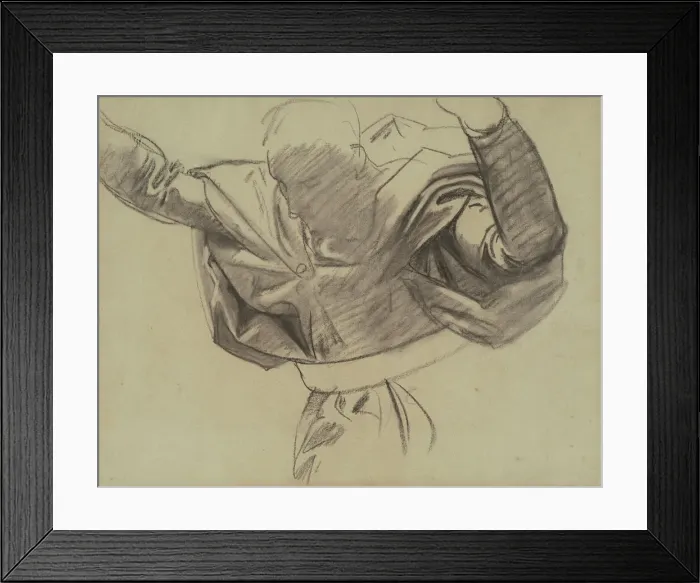 Framed Print : Study for Handmaid of the Lord, 1903-1916. Creator: John Singer Sargent