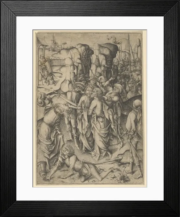 Framed Print : The Betrayal and Capture of Christ. Creator: Israhel van Meckenem Framed Print : The Betrayal and Capture of Christ. Creator: Israhel van Meckenem