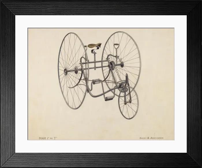 Framed Print : Bicycle, c. 1936. Creator: Harry G Aberdeen Framed Print : Bicycle, c. 1936. Creator: Harry G Aberdeen
