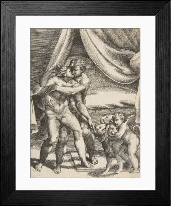 Framed Print : Pluto and Proserpine, from The Loves of the Gods, ca. 1531-76. Creator: Giulio Bonasone Framed Print : Pluto and Proserpine, from The Loves of the Gods, ca. 1531-76. Creator: Giulio Bonasone