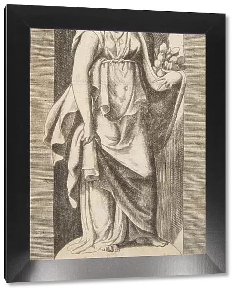 Diana holding fruit in her left hand standing within a niche, ca. 1531-76