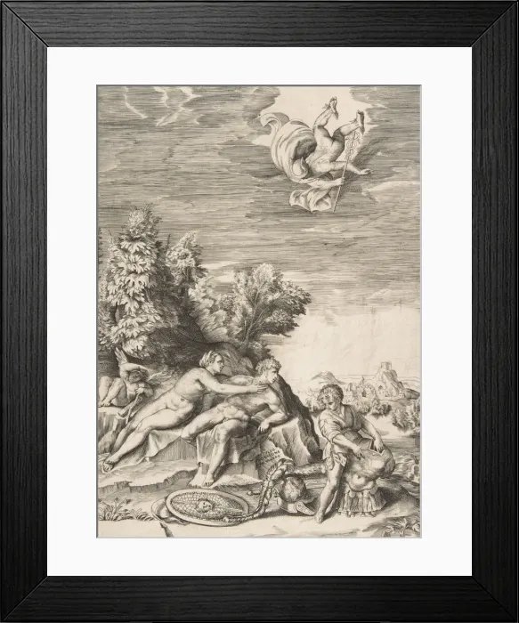 Framed Print : Calypso trying to detain Ulysses as a child prepares his armour at right and Mercury fa Framed Print : Calypso trying to detain Ulysses as a child prepares his armour at right and Mercury fa