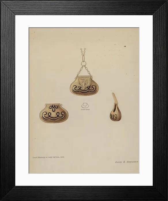 Framed Print : Locket for Perfume. Creator: Harry G Aberdeen Framed Print : Locket for Perfume. Creator: Harry G Aberdeen