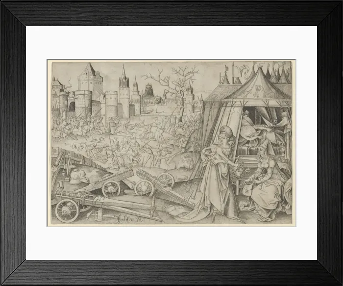 Framed Print : Judith with the Head of Holophernes. n. d. Creator: Israhel van Meckenem Framed Print : Judith with the Head of Holophernes. n. d. Creator: Israhel van Meckenem