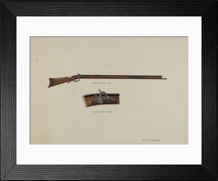 Framed Print : Gun, c. 1936. Creator: Harry G Aberdeen Framed Print : Gun, c. 1936. Creator: Harry G Aberdeen