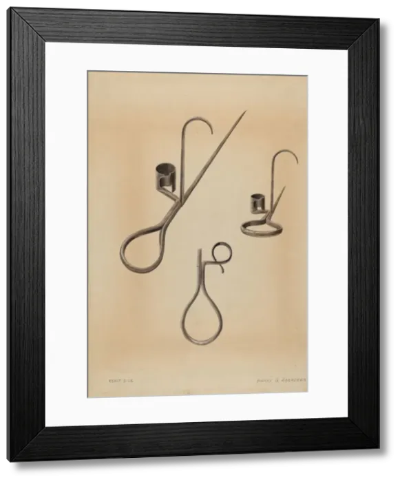 Framed Print : Candle Holder, c. 1937. Creator: Harry G Aberdeen Framed Print : Candle Holder, c. 1937. Creator: Harry G Aberdeen