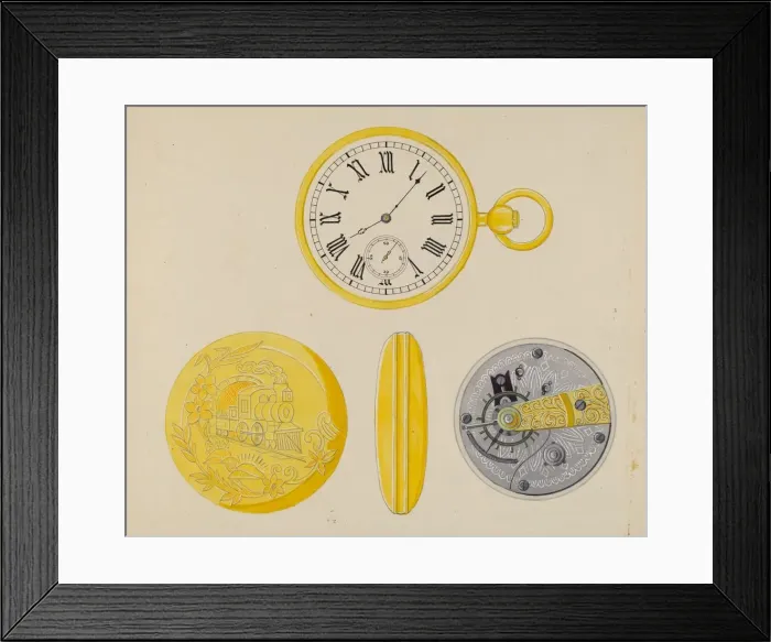 Framed Print : Watch Case, c. 1936. Creator: Harry G Aberdeen Framed Print : Watch Case, c. 1936. Creator: Harry G Aberdeen