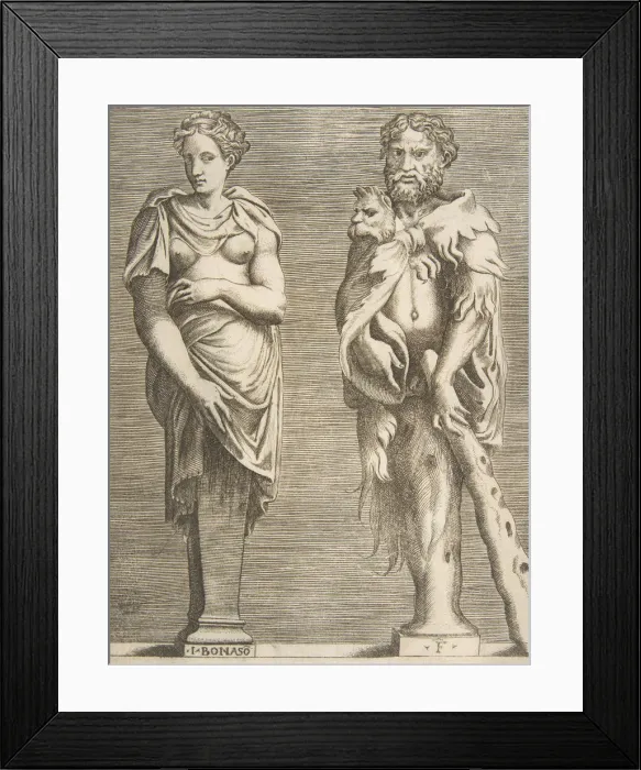 Framed Print : Terms of Hercules and Deianira, ca. 1531-76. ca. 1531-76. Creator: Giulio Bonasone Framed Print : Terms of Hercules and Deianira, ca. 1531-76. ca. 1531-76. Creator: Giulio Bonasone