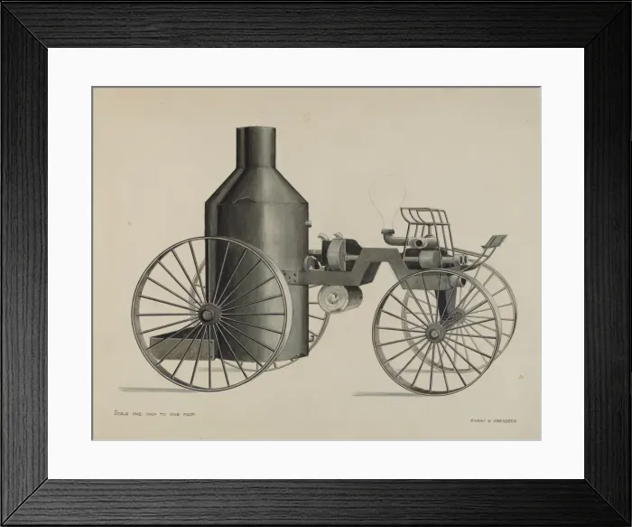 Framed Print : Iron Steam Fire Engine, c. 1936. Creator: Harry G Aberdeen Framed Print : Iron Steam Fire Engine, c. 1936. Creator: Harry G Aberdeen