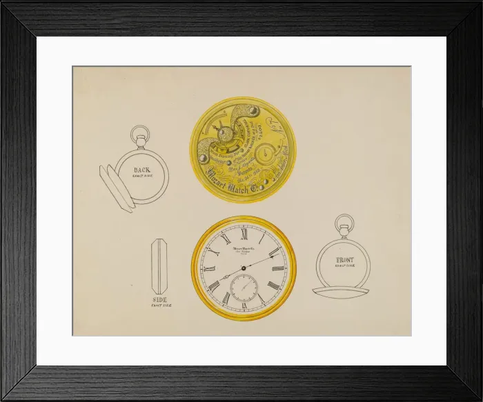 Framed Print : Gold Watch and Frame, c. 1936. Creator: Harry G Aberdeen Framed Print : Gold Watch and Frame, c. 1936. Creator: Harry G Aberdeen
