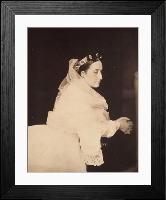 Framed Print : L'imperatrice Eugenie en priere, 1856. Creator: Gustave Le Gray Framed Print : L'imperatrice Eugenie en priere, 1856. Creator: Gustave Le Gray